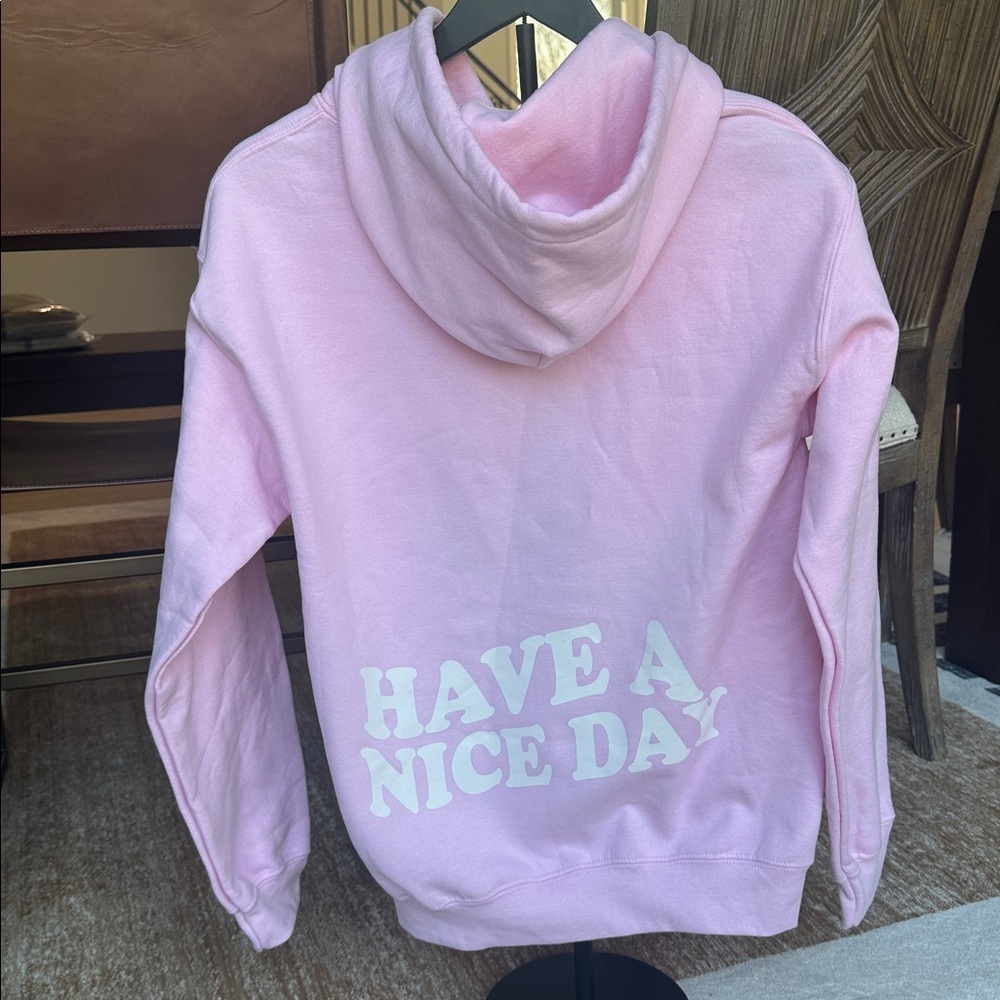Pink Hoodie with Smiley Face